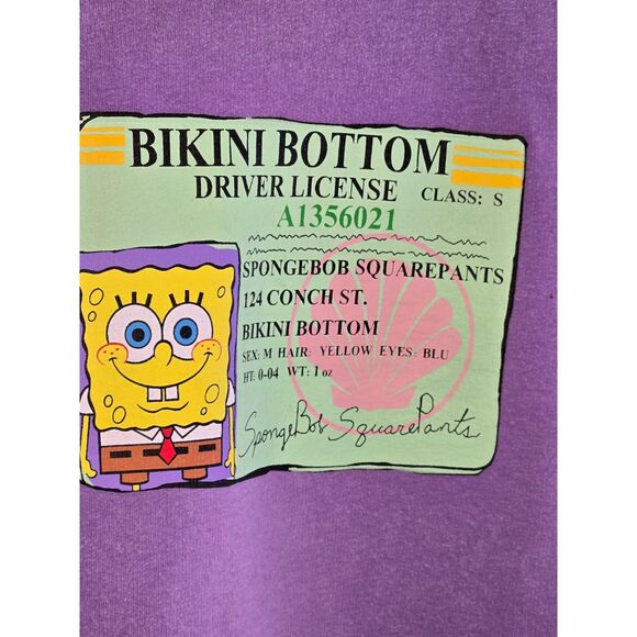 Nickelodeon Sponge Bob Hoodie Women Large Purple Pockets - Picture 5 of 8